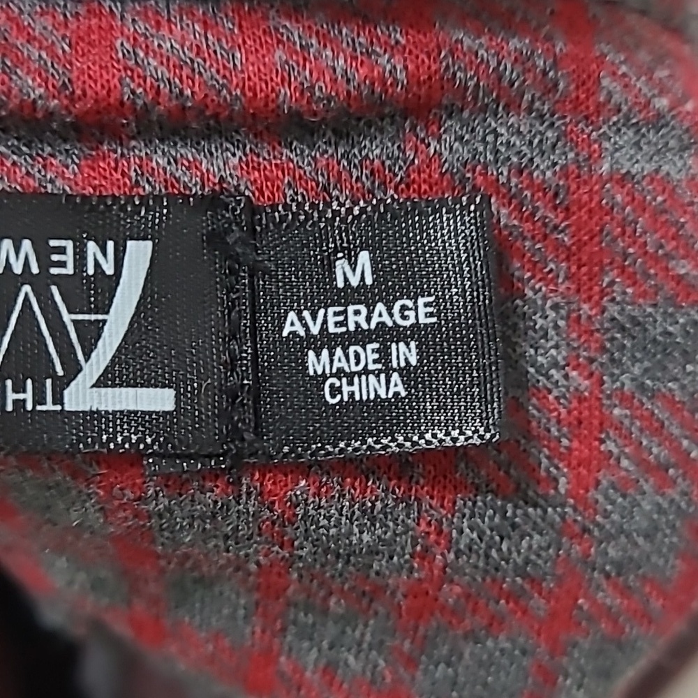7th Avenue Design Studio Red & Grey Plaid Pullon Pants size Medium - Picture 4 of 10